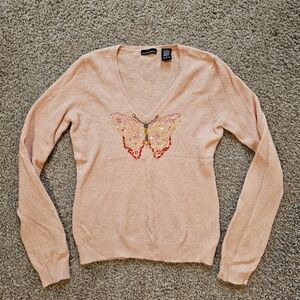 Vintage Moda International Butterfly Sweater Size Small